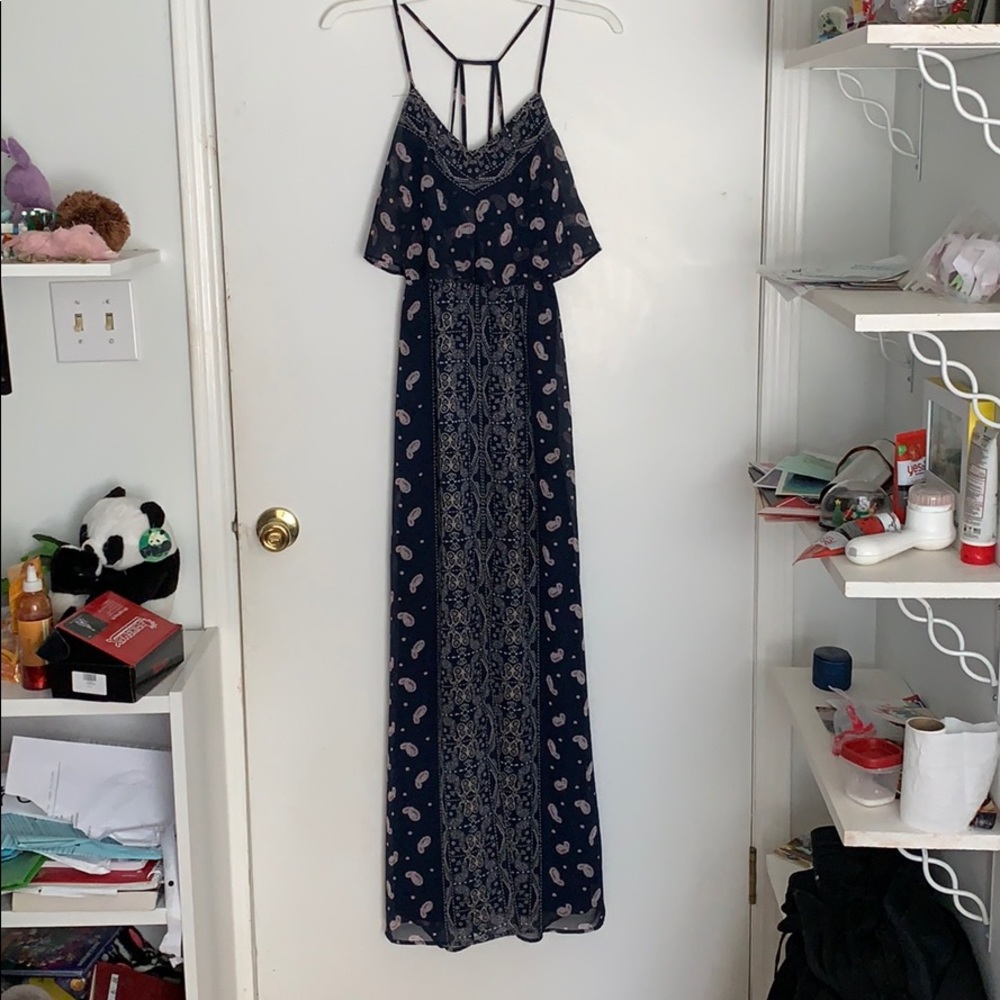Paisley pattern chiffon dress